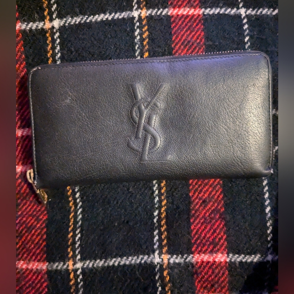 Yves Saint Laurent Black Leather Wallet